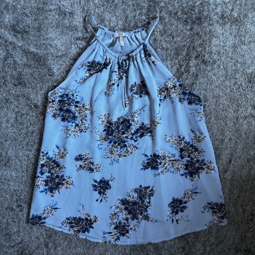 Joie Silk Women's Floral Blue Tank Medium